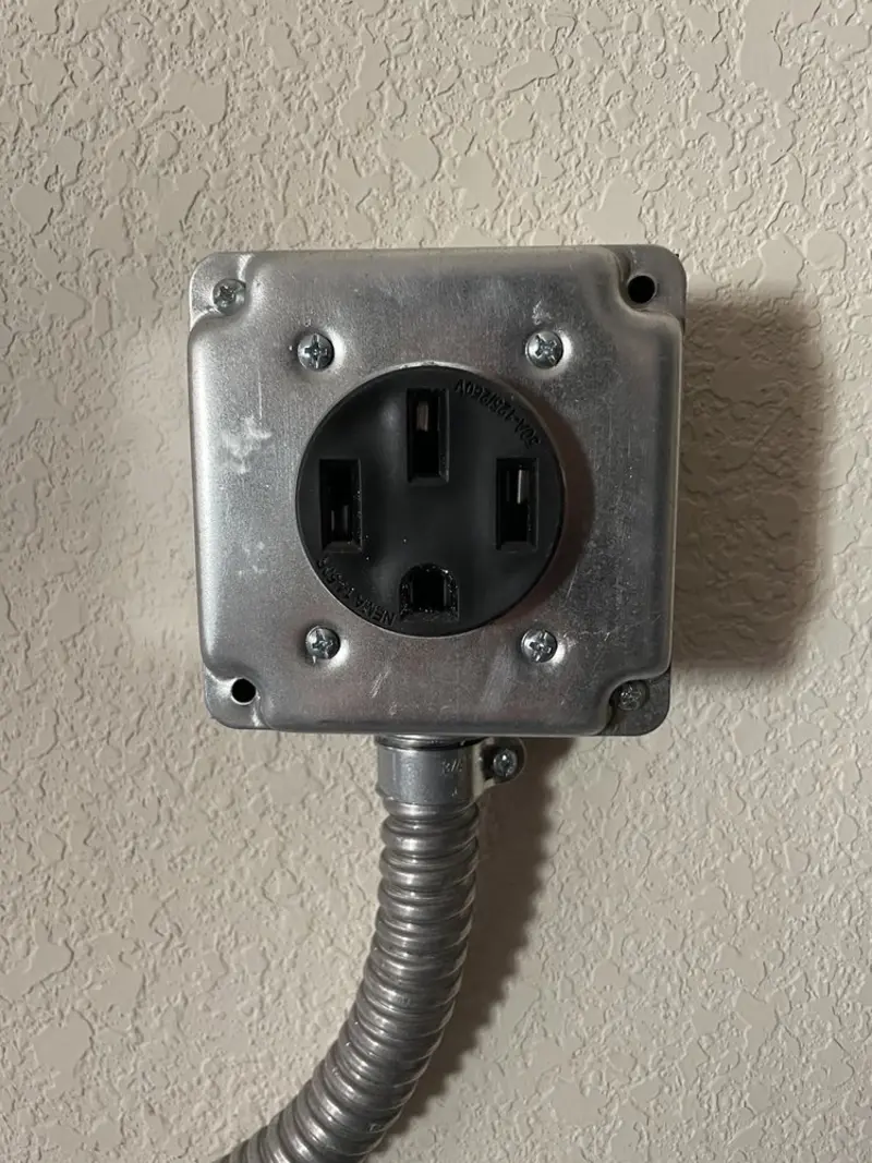 NEMA 14-50 outlet installed for Electrical Panel Upgrade in Palmview